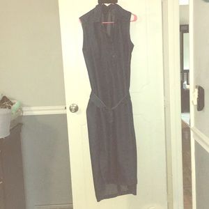 Sleeveless blue jean dress